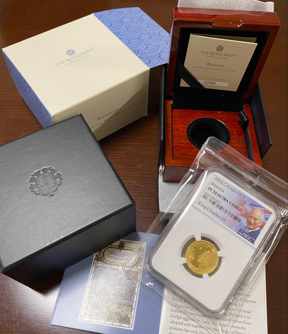 ☆のんちゃん☆2024イギリス ブリタニア プルーフ1/4 オンス