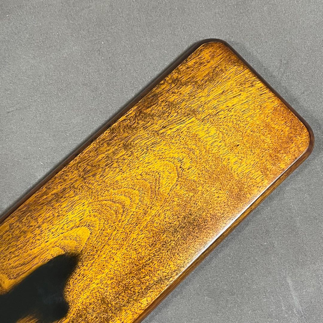 黒柿拭漆盆(くろがきふきうるしぼん)316mm×113mm×16mm　№9206