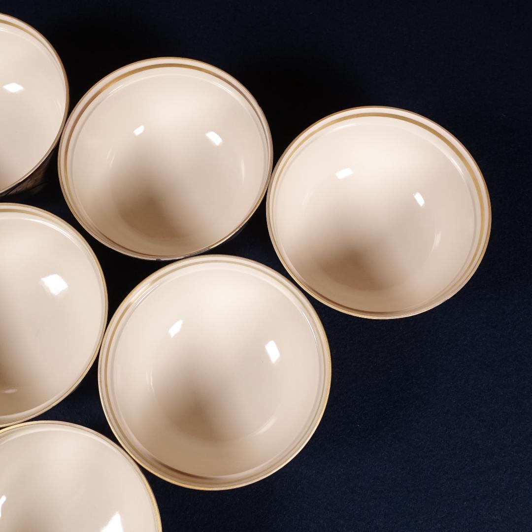 豪華絢爛 京焼 良斎作 金銀彩 蓋碗 蓋茶碗 6客