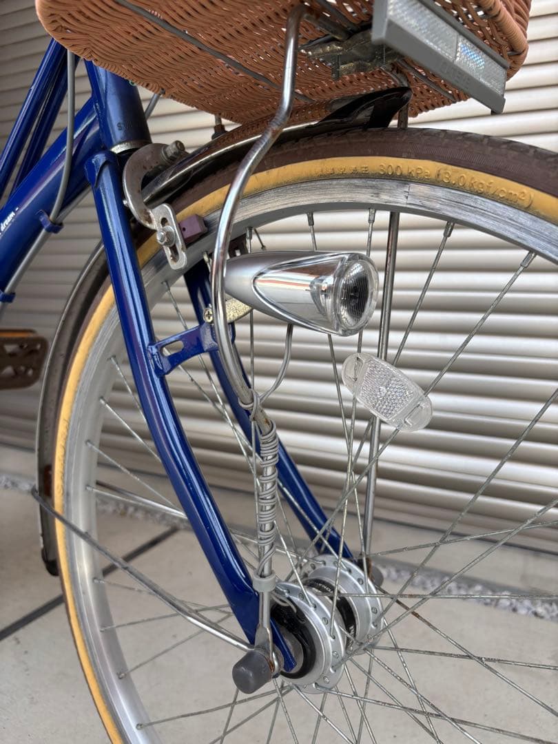 【ガレージ保管品】シティサイクル ネイビーブルー 24インチ