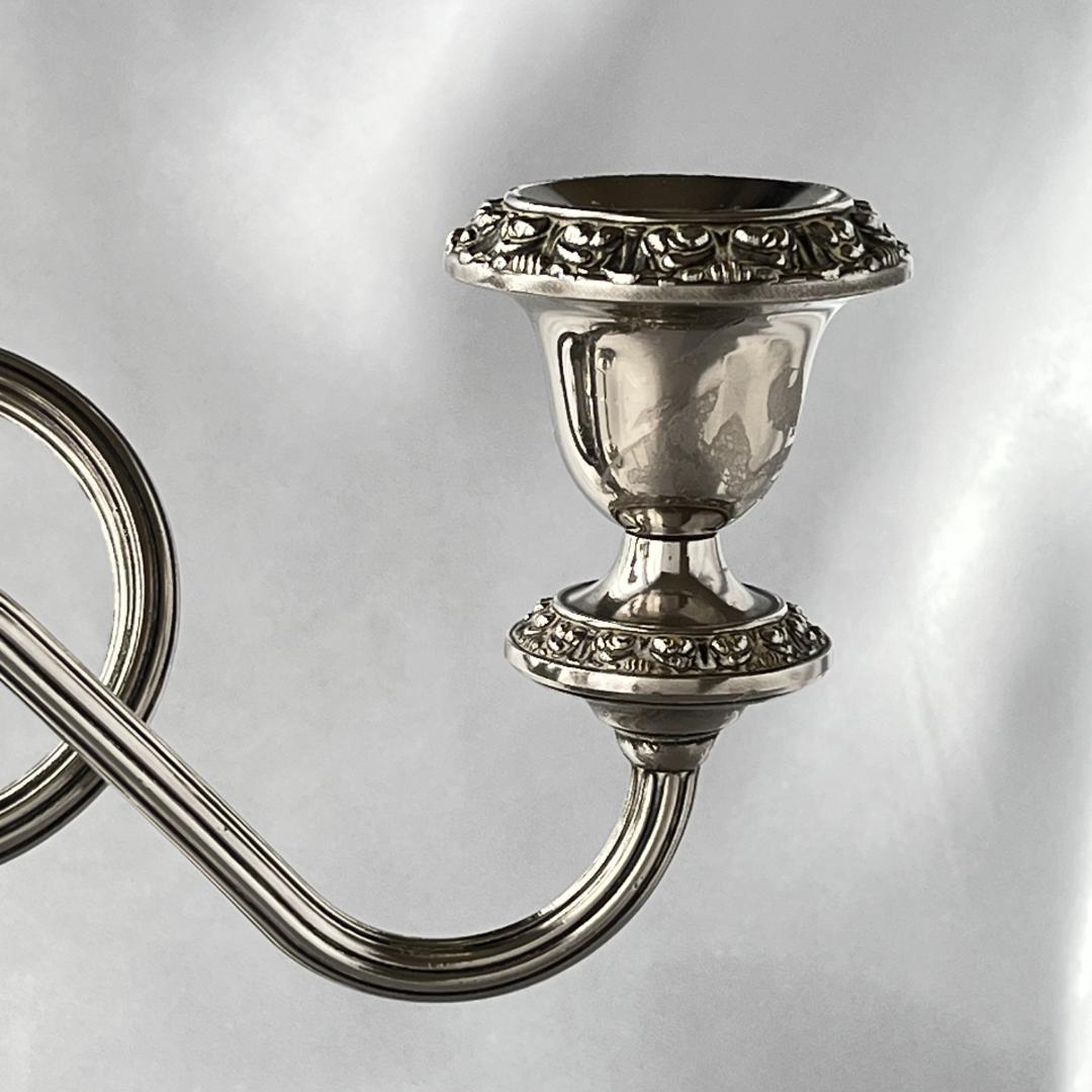 【IANTHE】 薔薇モチーフのキャンドルスタンド トリプルホルダー 2本