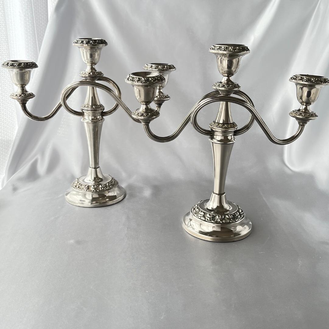 【IANTHE】 薔薇モチーフのキャンドルスタンド トリプルホルダー 2本