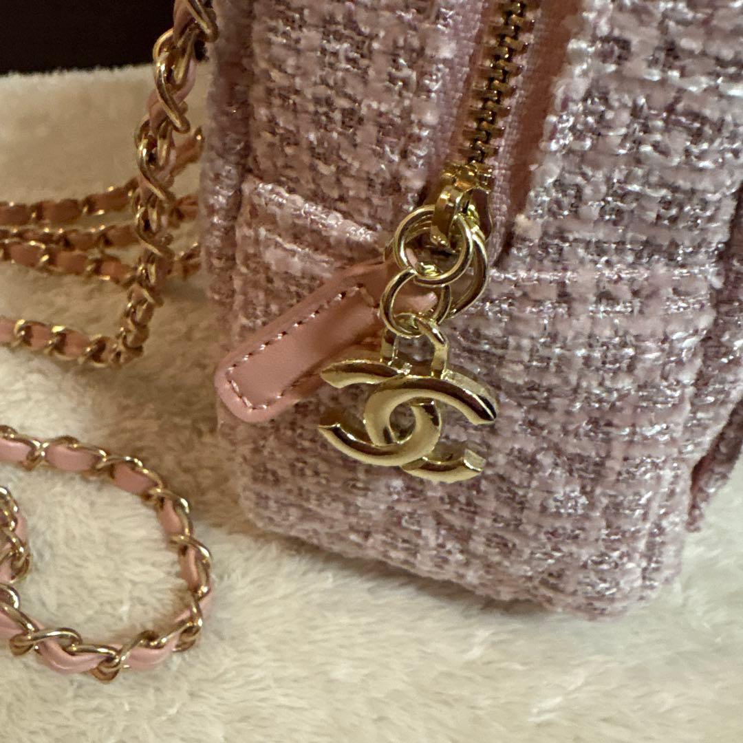 CHANEL非売品メイクアップバッグ ピンク ツイード