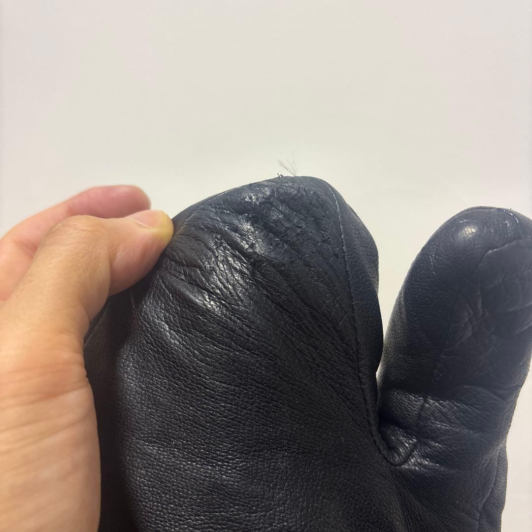Hestra レザー ミトングローブ 黒