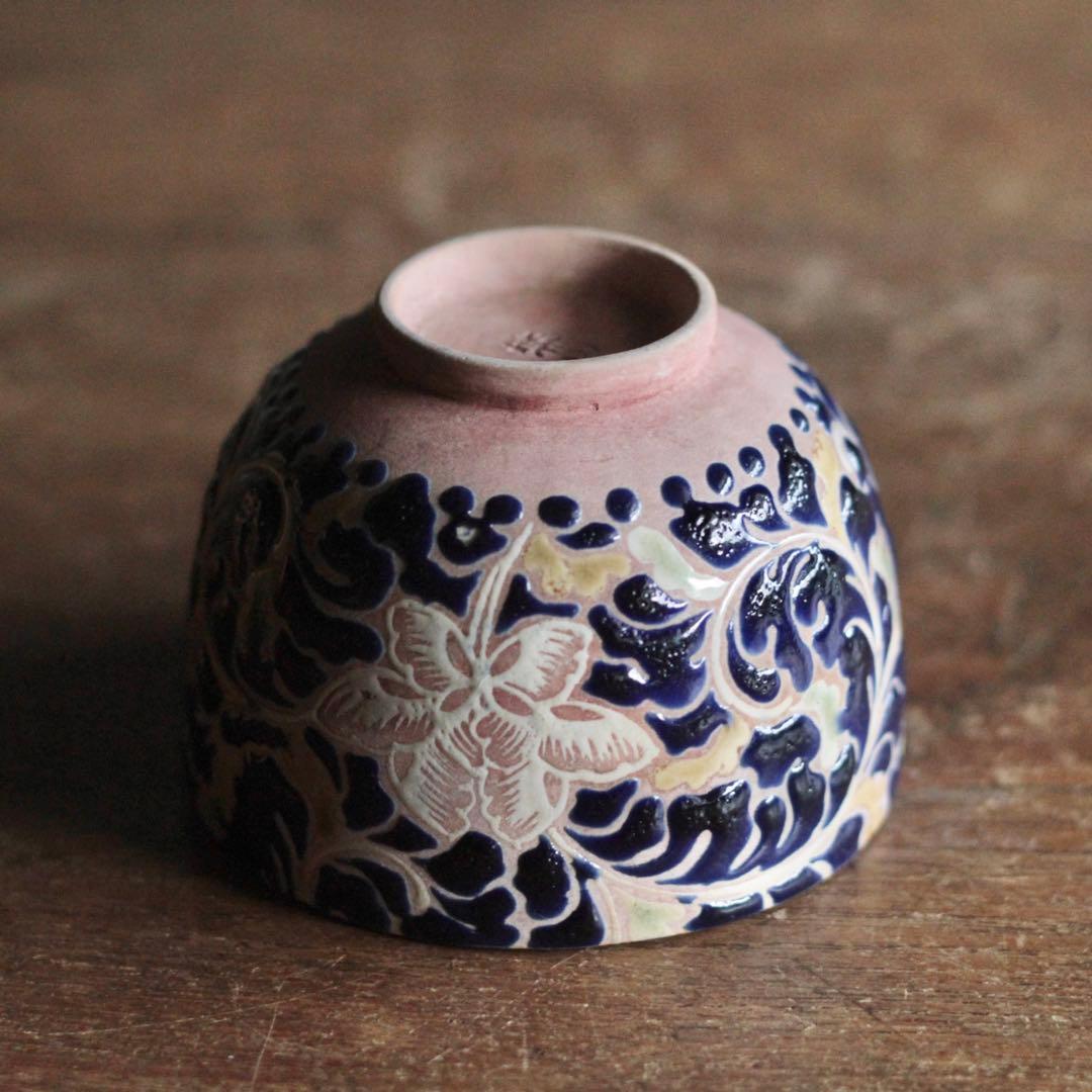 京焼 泰山与平衛 色絵 茶碗 茶道具 古美術 古道具 アンティーク