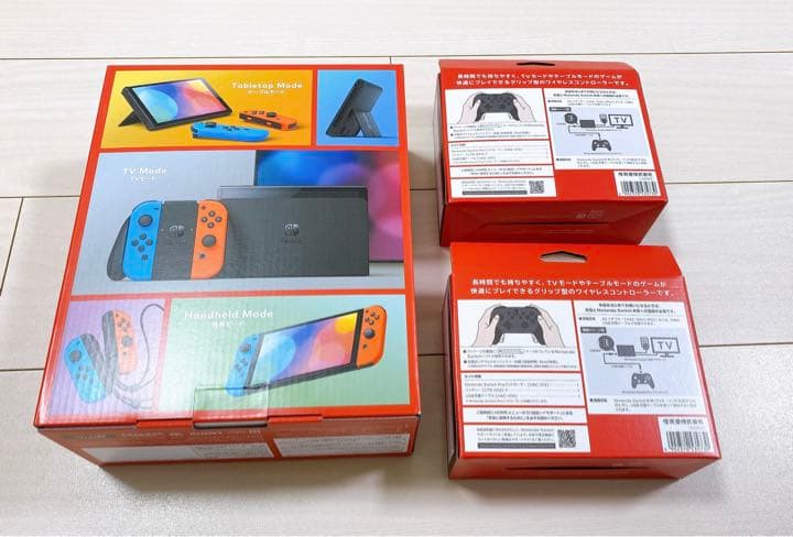 Nintendo Switchネオンブルー＆prコントローラ2個 全部3点セット