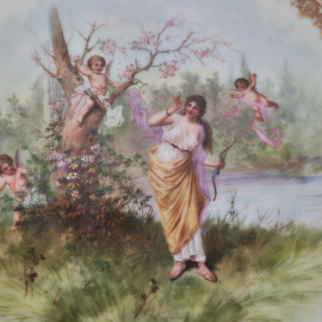 アンティーク ウィーン 手描き 飾り皿