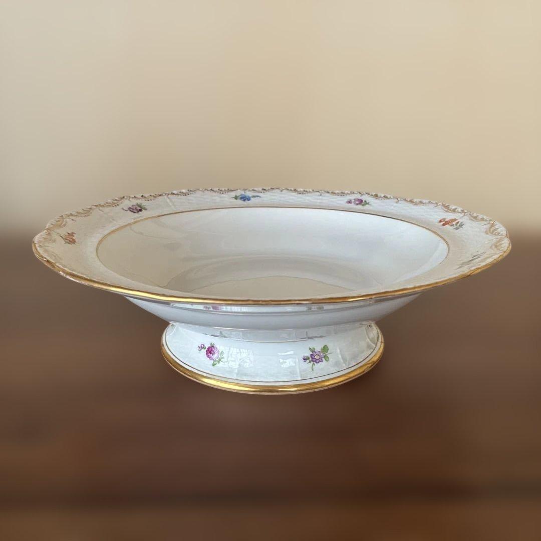 アンティーク KPM フィギュア付き蓋コンポート