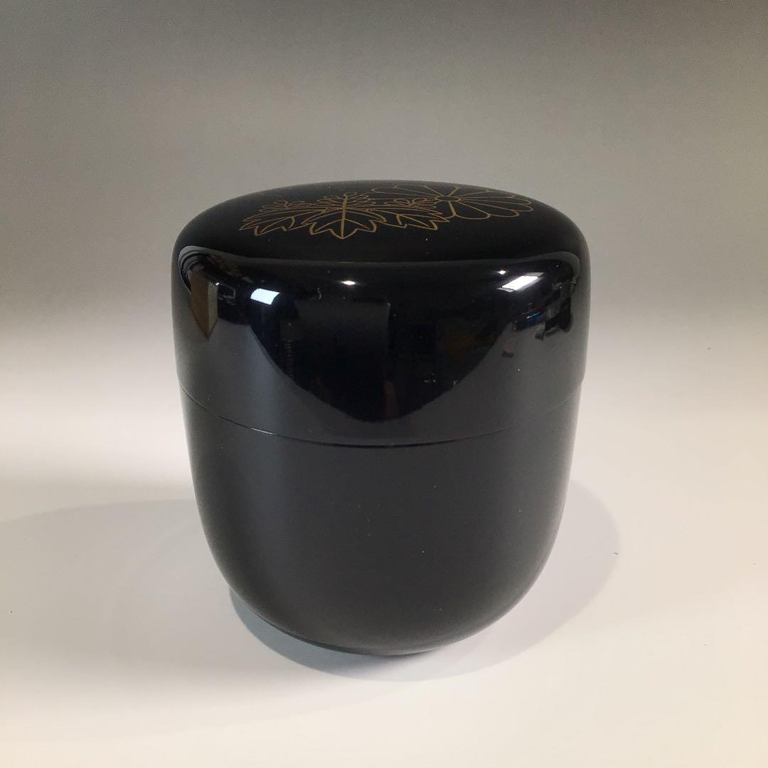 Ｐ３５９　棗　『八雲塗』『円後渓石作』『菊桐蒔絵』『大棗』　共箱　茶道具