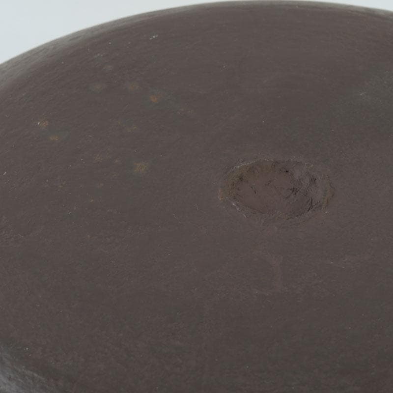 茶道具　釜師　畠春斎作　肩糸目　廣口釜　共布共箱　V　9865A