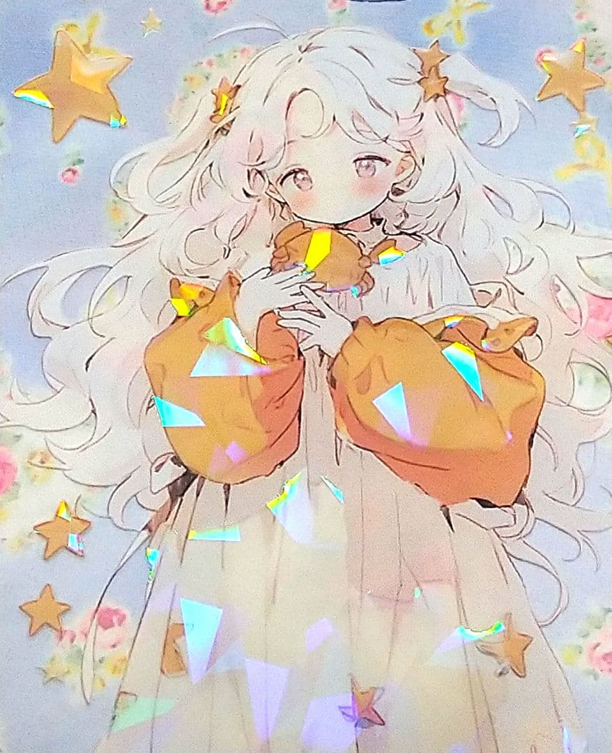 廃盤品✩J793＃巨蟹座-極光(贝壳光)銀河絵日切り売り海外人物女の子AIマステ