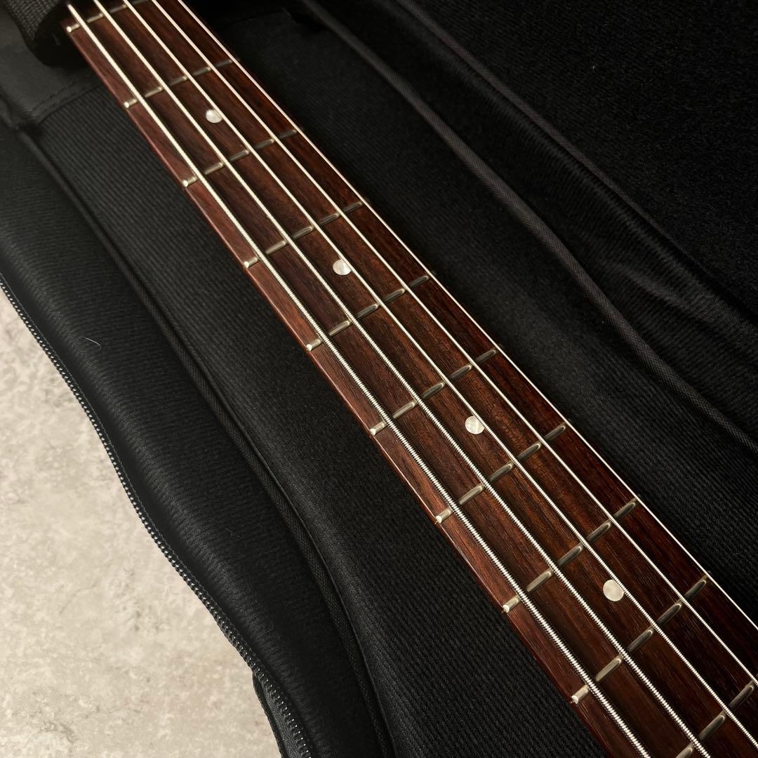 5連ペグ Squier affinity Jazz Bass V 5弦ベース 赤
