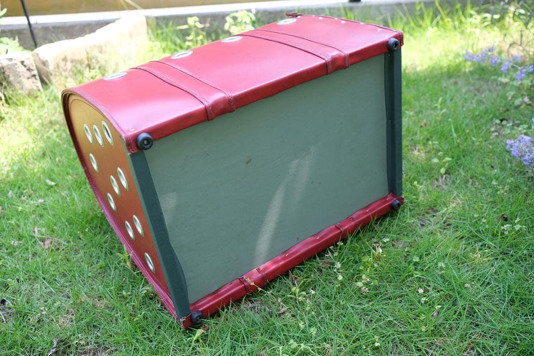 【未使用】革製日本メーカー品ペットキャリー ゲージ3個セットショップディスプレイ