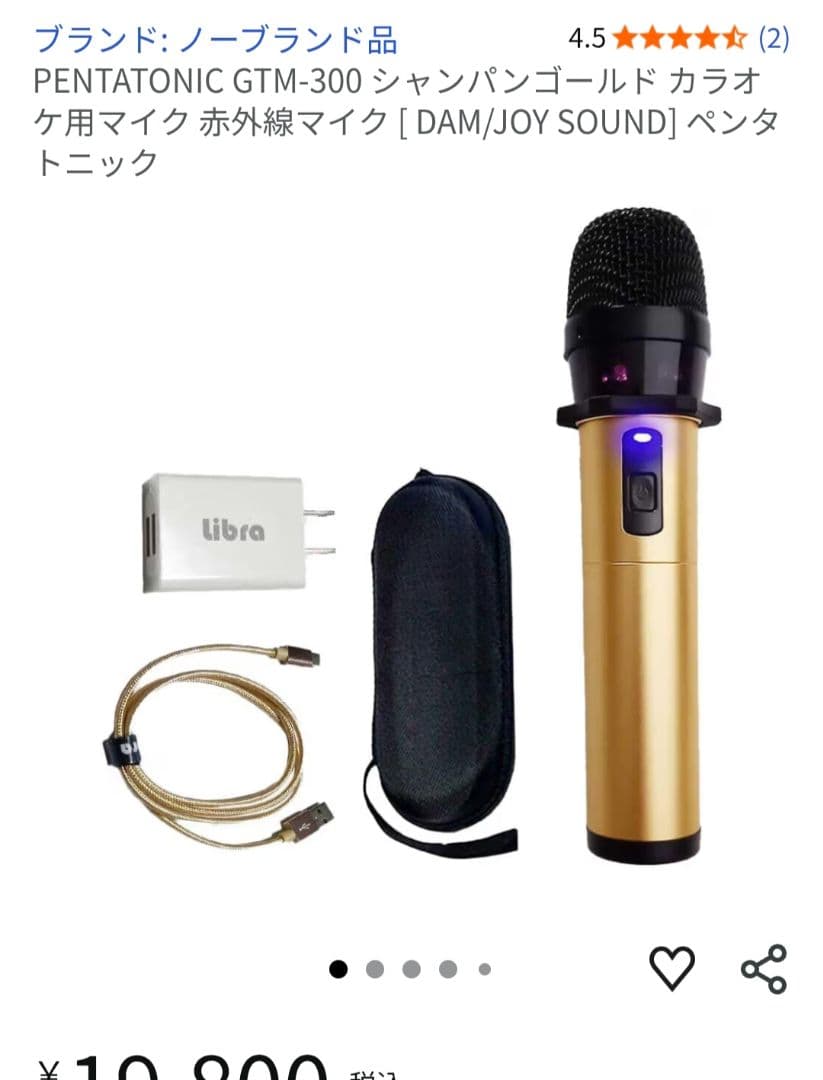 そ*様 PENTATONIC GTM-300 シャンパンゴールド マイクとケース