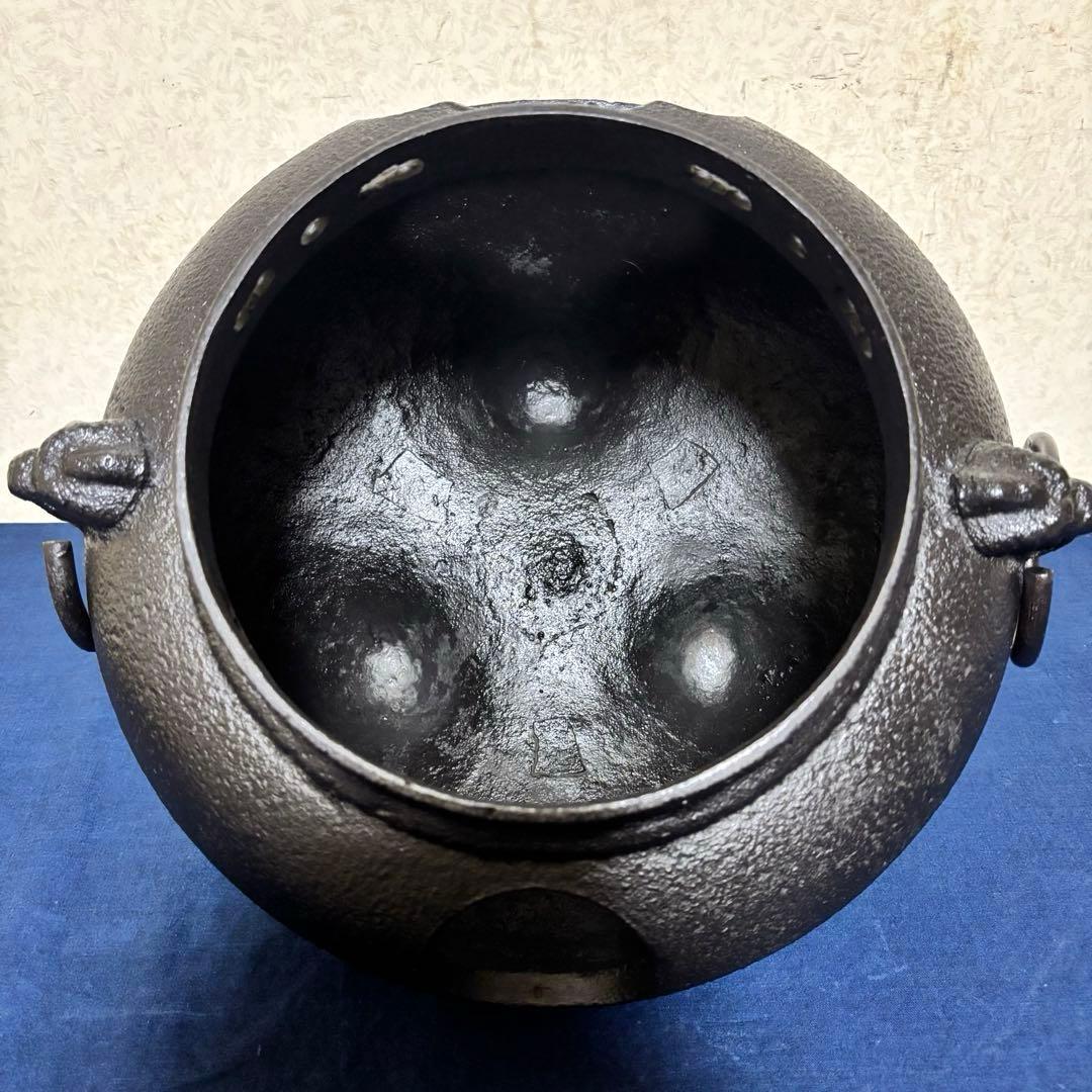 風炉/茶釜/電熱器/鬼面風炉釜/鉄風炉/野々田製電熱器/敷板/茶道具/お点前道具