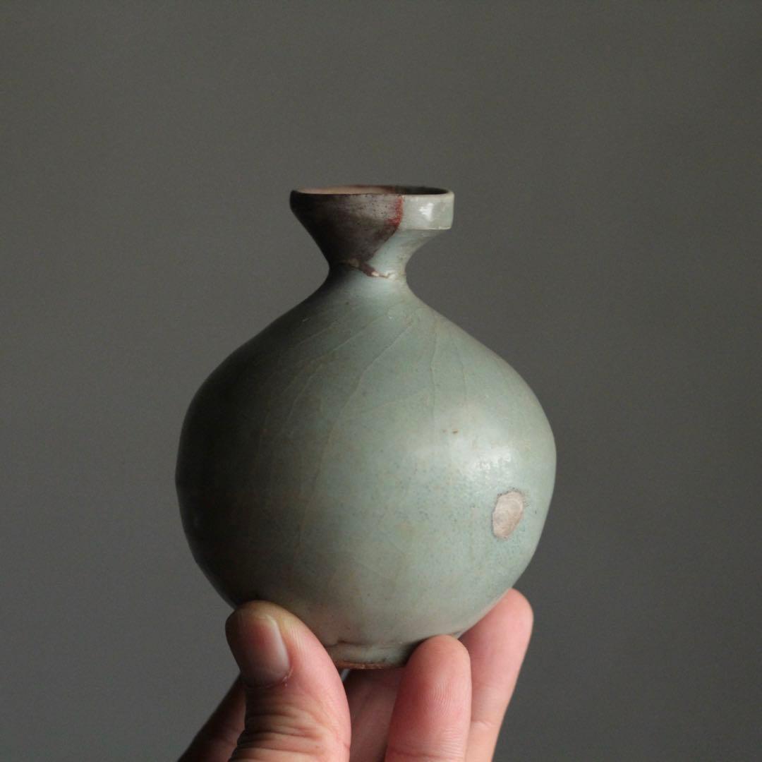 高麗青磁 丸形 徳利 朝鮮美術 古美術 古道具 アンティーク 酒器