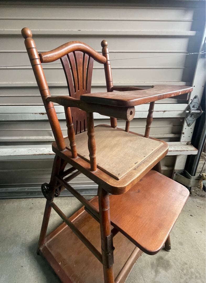 稀少/アンティーク/フランス/チャイルドチェア/アームチェア/テーブル付き