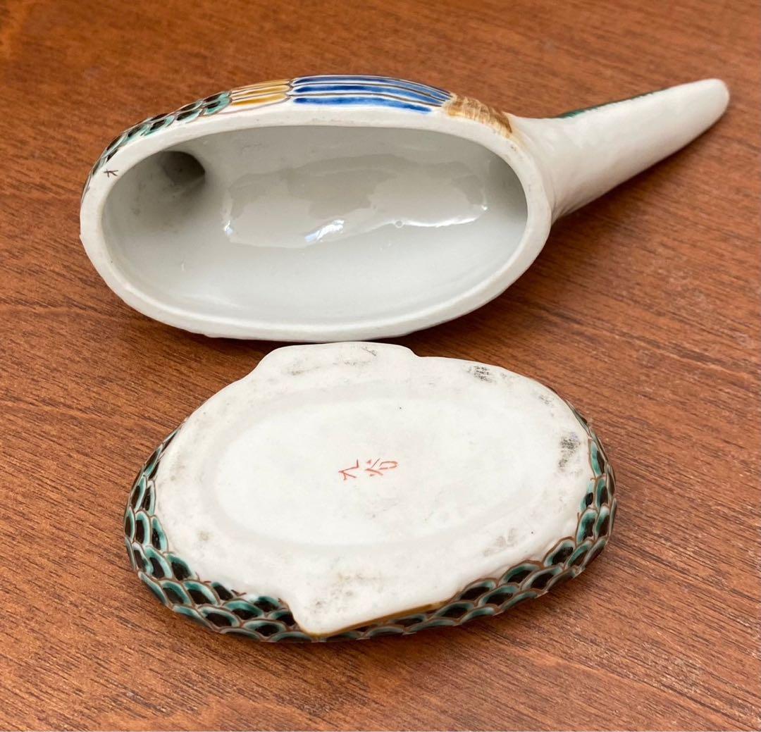 陶器製 九谷焼　雉の小物入れ❓