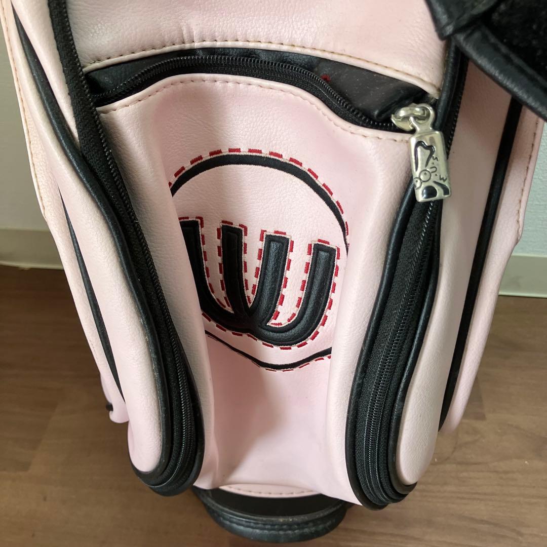 M・U SPORTS ミエコウエサコ　キャディバッグ　ゴルフバッグ　ピンク