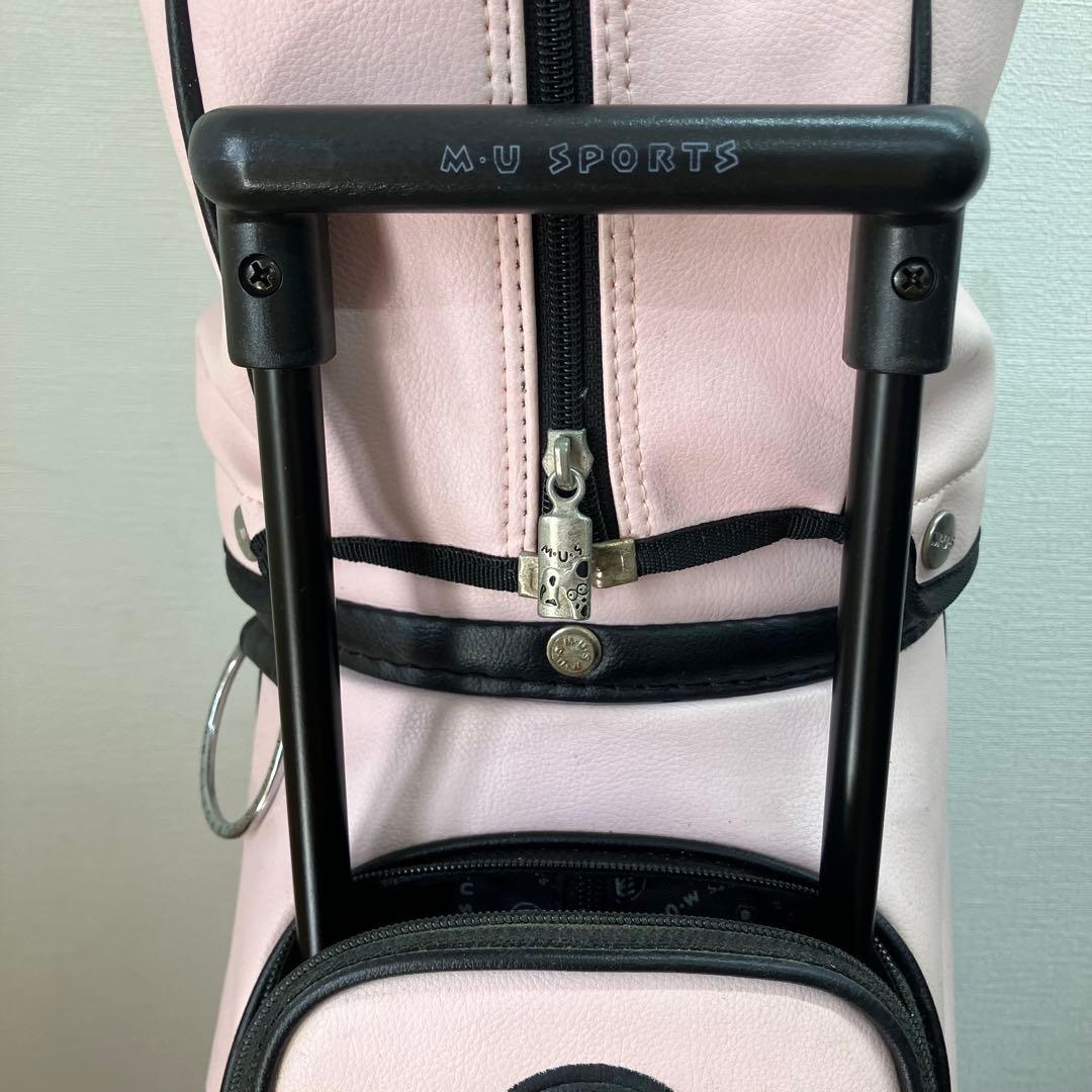 M・U SPORTS ミエコウエサコ　キャディバッグ　ゴルフバッグ　ピンク
