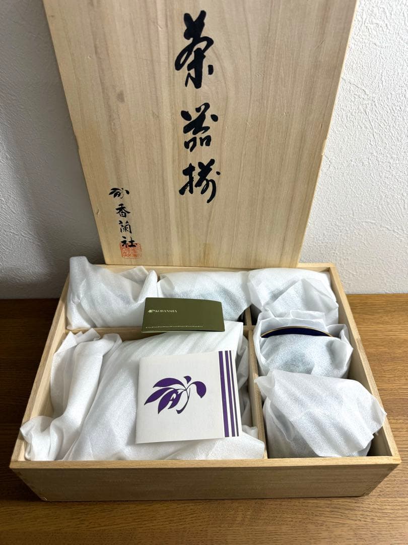 415 香蘭社　プリンセスリリー　茶器揃　未使用品　共箱