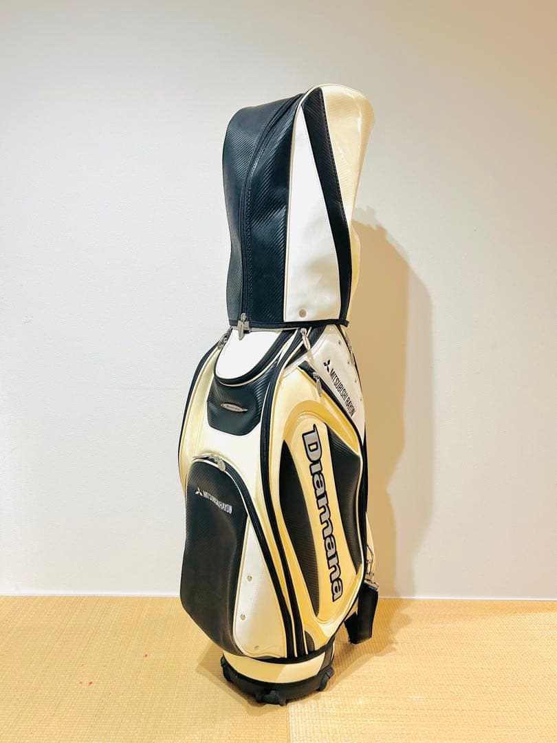 Diamana ゴルフキャディバッグ ホワイト・ブラック