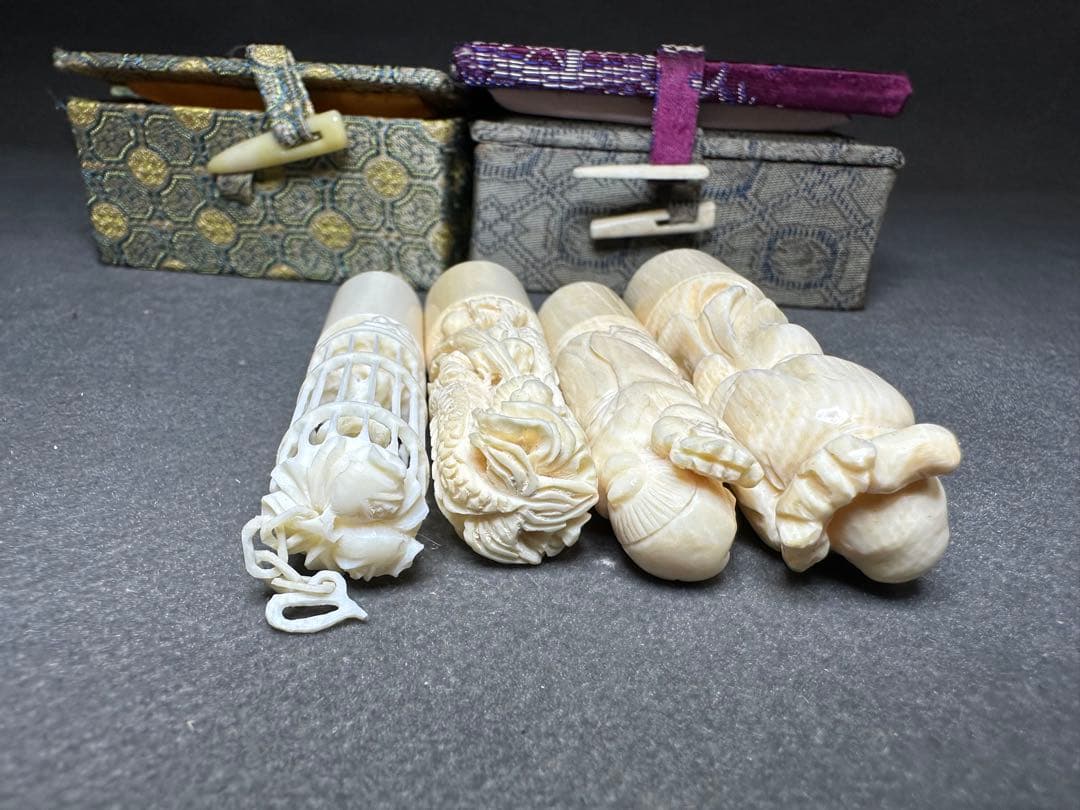 極上　印鑑　印材　置物　古美術品　 細密細工　骨董　アンティーク　彫刻 工芸品