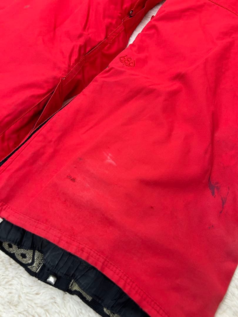 686 six eight six スノーボードウエア パンツ M 赤　スノボ