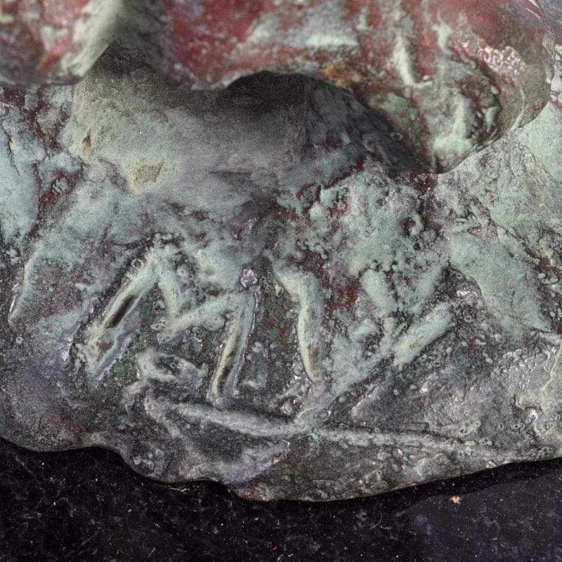 ブロンズ　山脇正邦作　「創造」　裸婦像　高さ約31㎝　共箱　D　R9123B