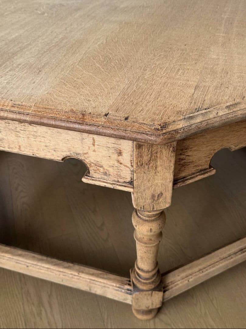 剥離フランスアンティーク家具 ローテーブル