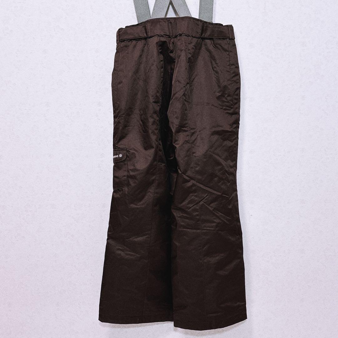 美品 ellesse スキーウェア 上下セット S ミントグリーン ブラウン