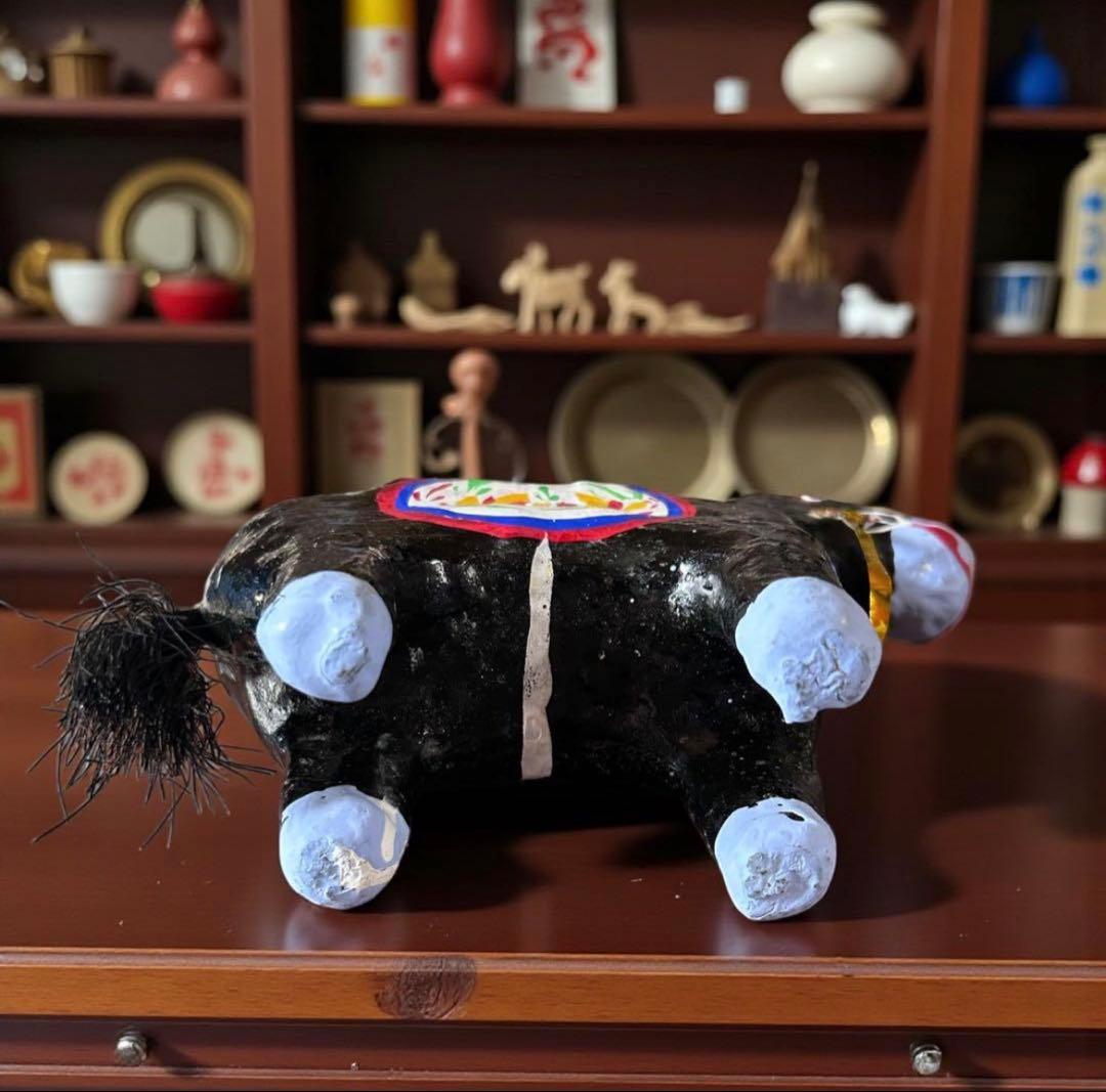 宮城県 郷土玩具 仙台張子 《黒馬》 本郷だるま屋 干支飾り 午年
