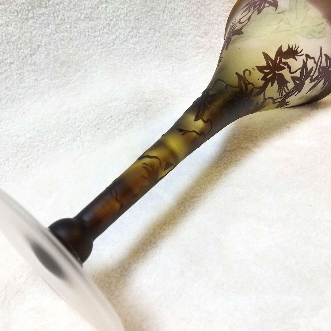 エミール・ガレ 美術館購入 ガレ風 グラス 被せガラス