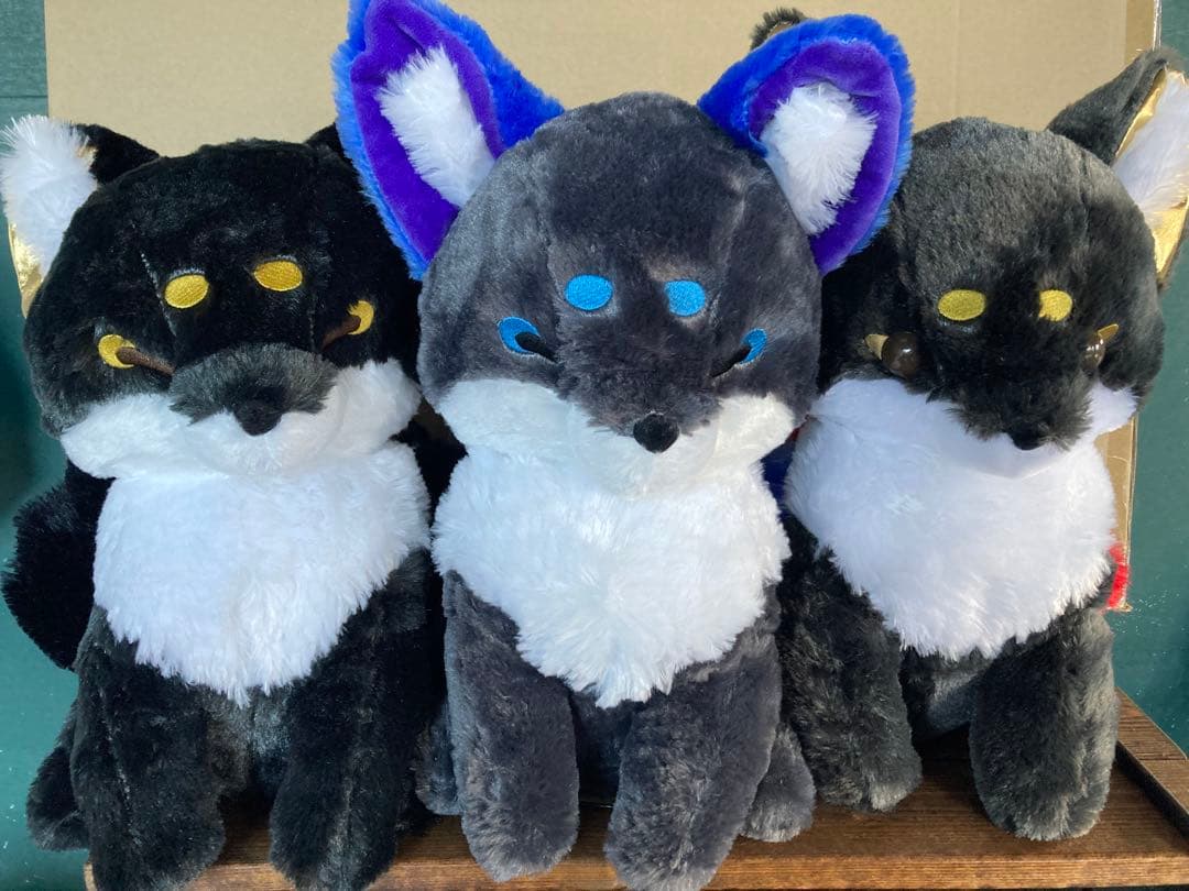 ちょコンとキツネ 九尾 BIGぬいぐるみ かんてん　こくとう　きんつば