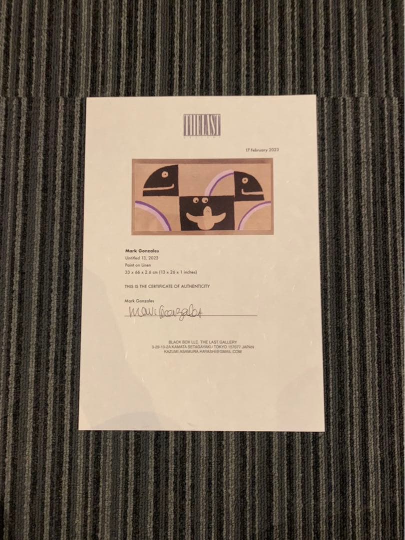 個展作品 mark gonzales gonz マークゴンザレス 直筆キャンバス