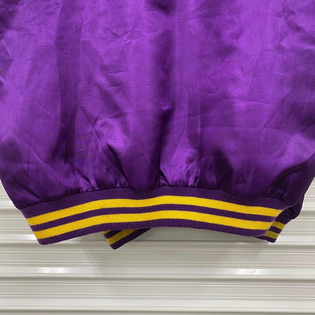 NBA LAKERS レイカーズ バーシティジャケット スタジャン パープル L