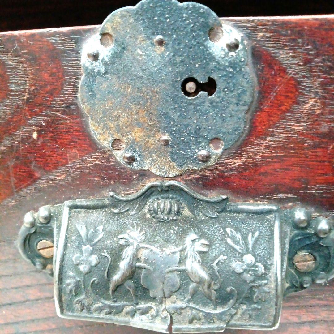 ◆年代物　小箪笥　アンティーク　和風木製箪笥 　3段