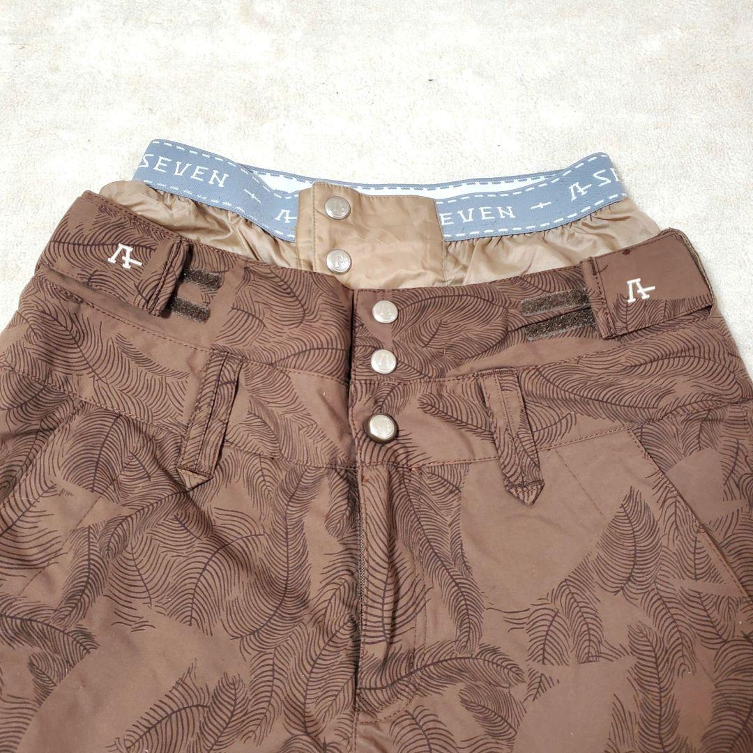 スノーボード スキーウェア上下セット ホワイト・ブラウン kensho abe