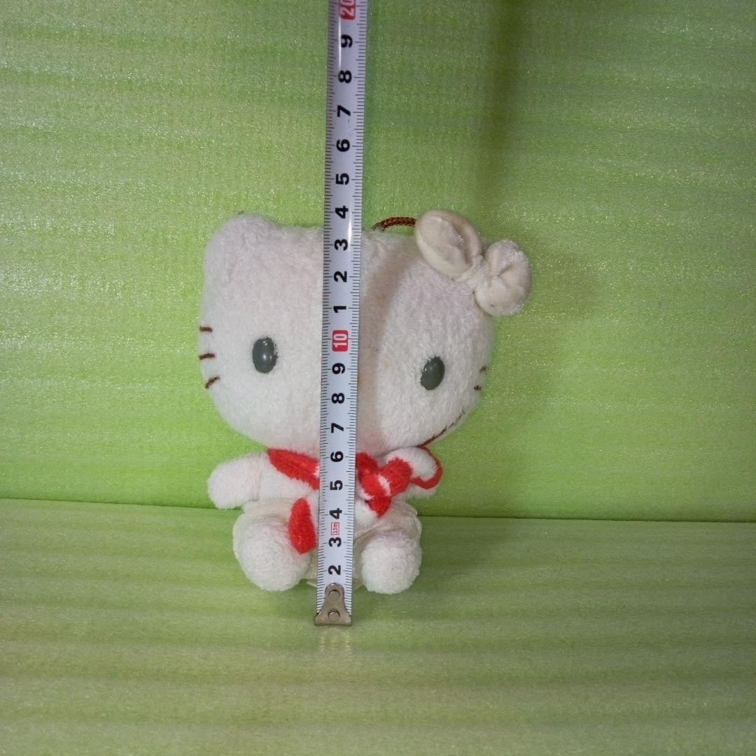 ハローキティ　HELLO KITTY　赤白マフラー　スカーフ　ぬいぐるみ　レア