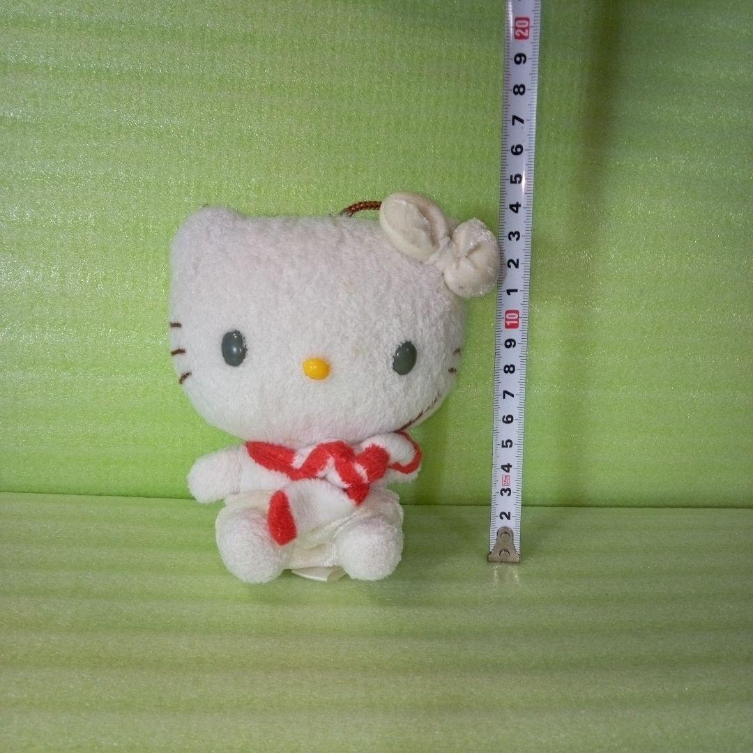 ハローキティ　HELLO KITTY　赤白マフラー　スカーフ　ぬいぐるみ　レア