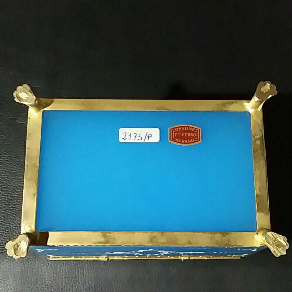 MURANO OPALINE FERRO ハイエナメル ハンドペイント 宝石箱