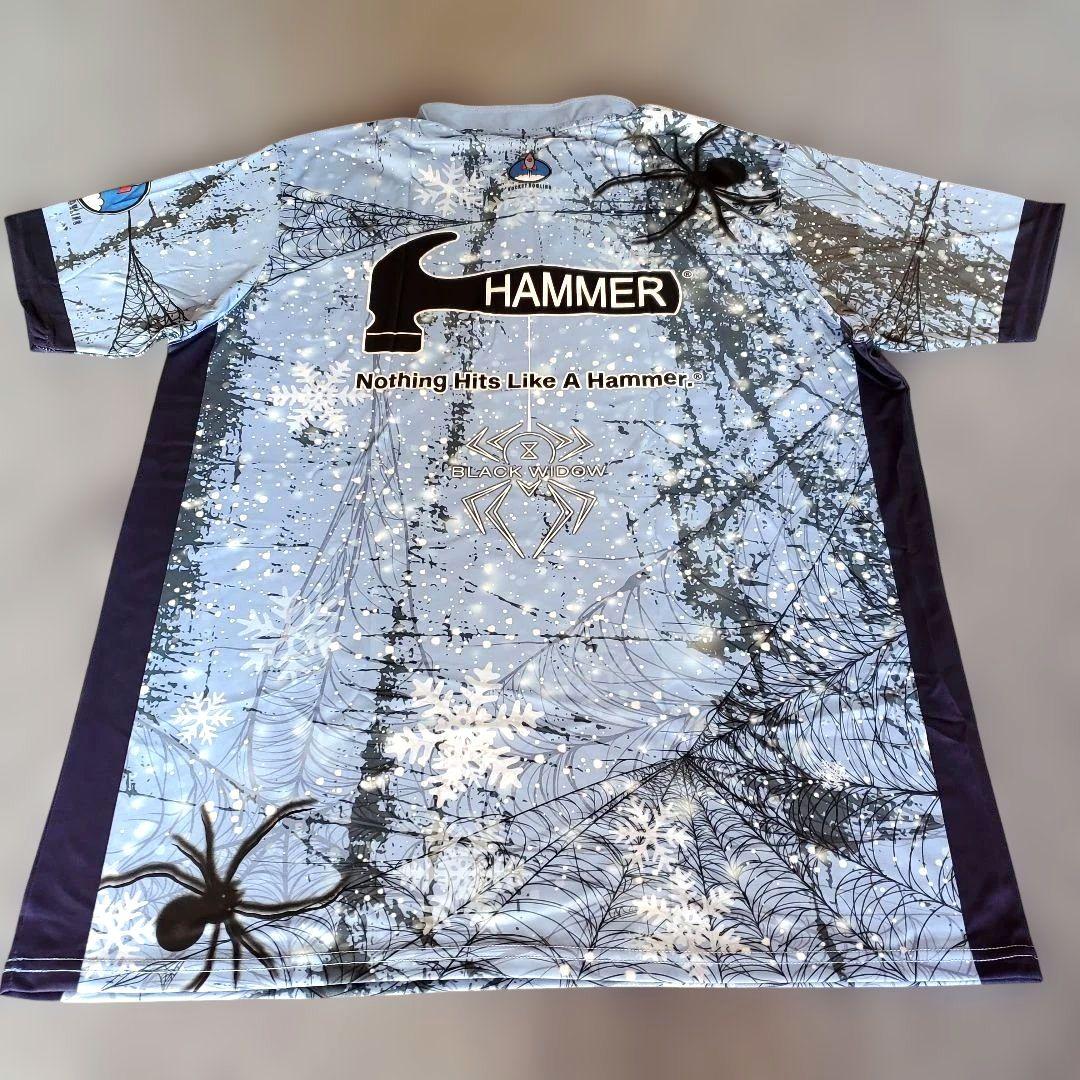 日本未発売✨ブラックウィドー【日本サイズ4L】ブルー　蜘蛛　大きめ　ボウリング