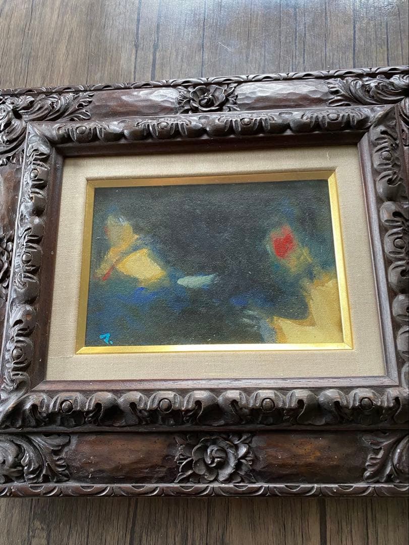 「a saint's passing」絵画　油彩画 油絵　アンティークな額付き