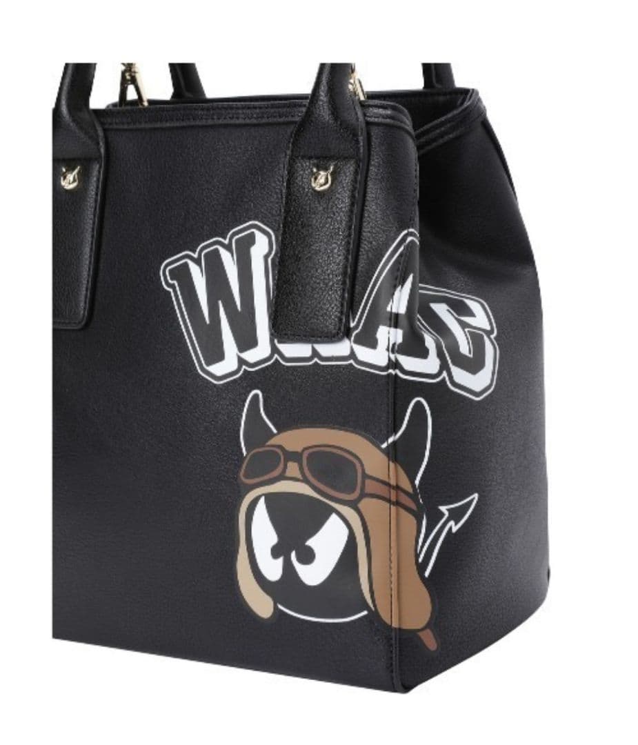 WAAC　カートバッグ ショルダーバッグ 黒 ブラック ラウンドバッグ　ゴルフ