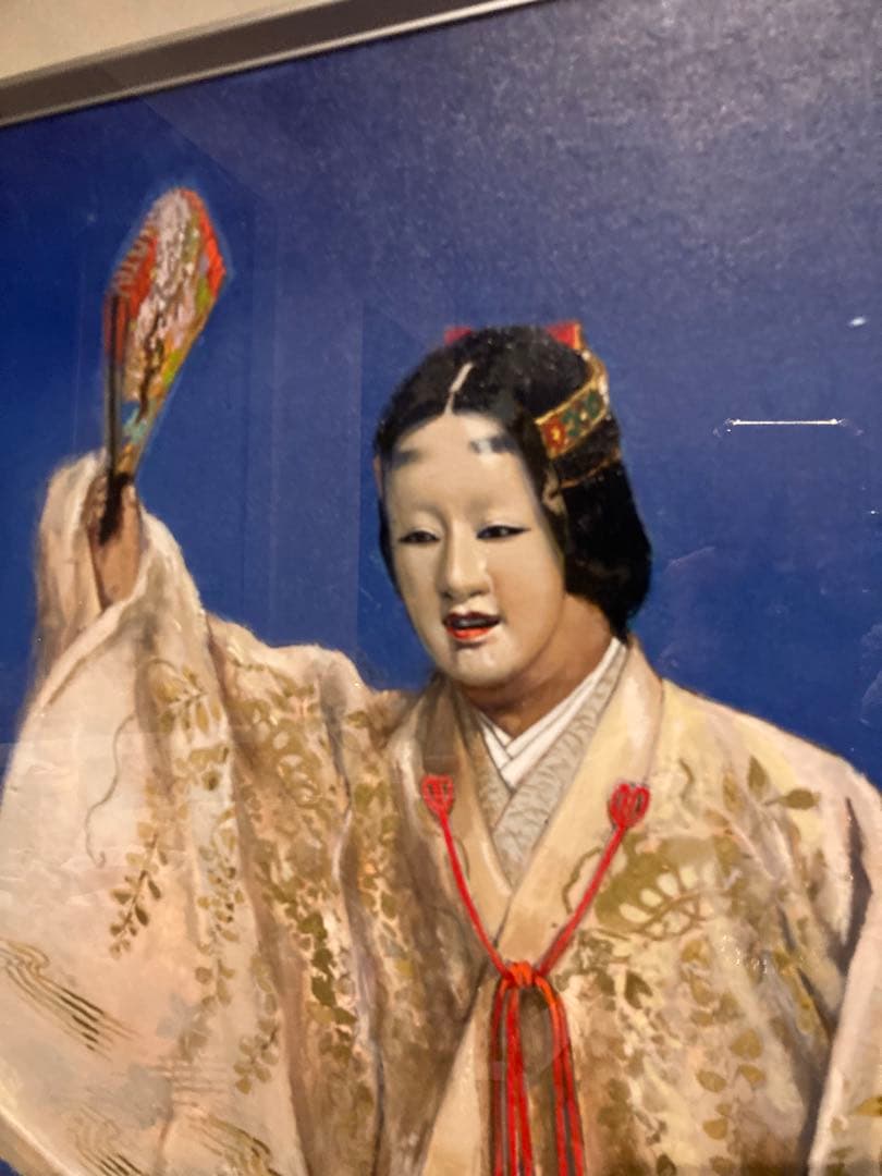 日本画　日本の伝統衣装 油彩画　能楽　能英樹　源氏物語　半蔀