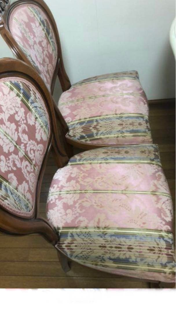 希少♦️ロココ アントワネット♦️最高級 アンティーク♦️猫脚チェア２脚＆ベンチ１脚