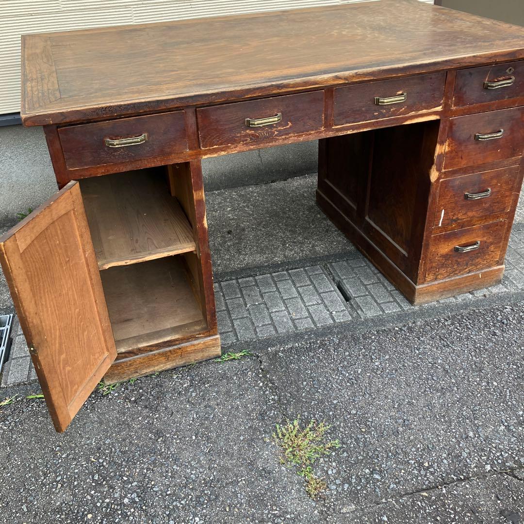 アンティークデスク　レトロ　机　店舗什器　ディスプレイ　レア