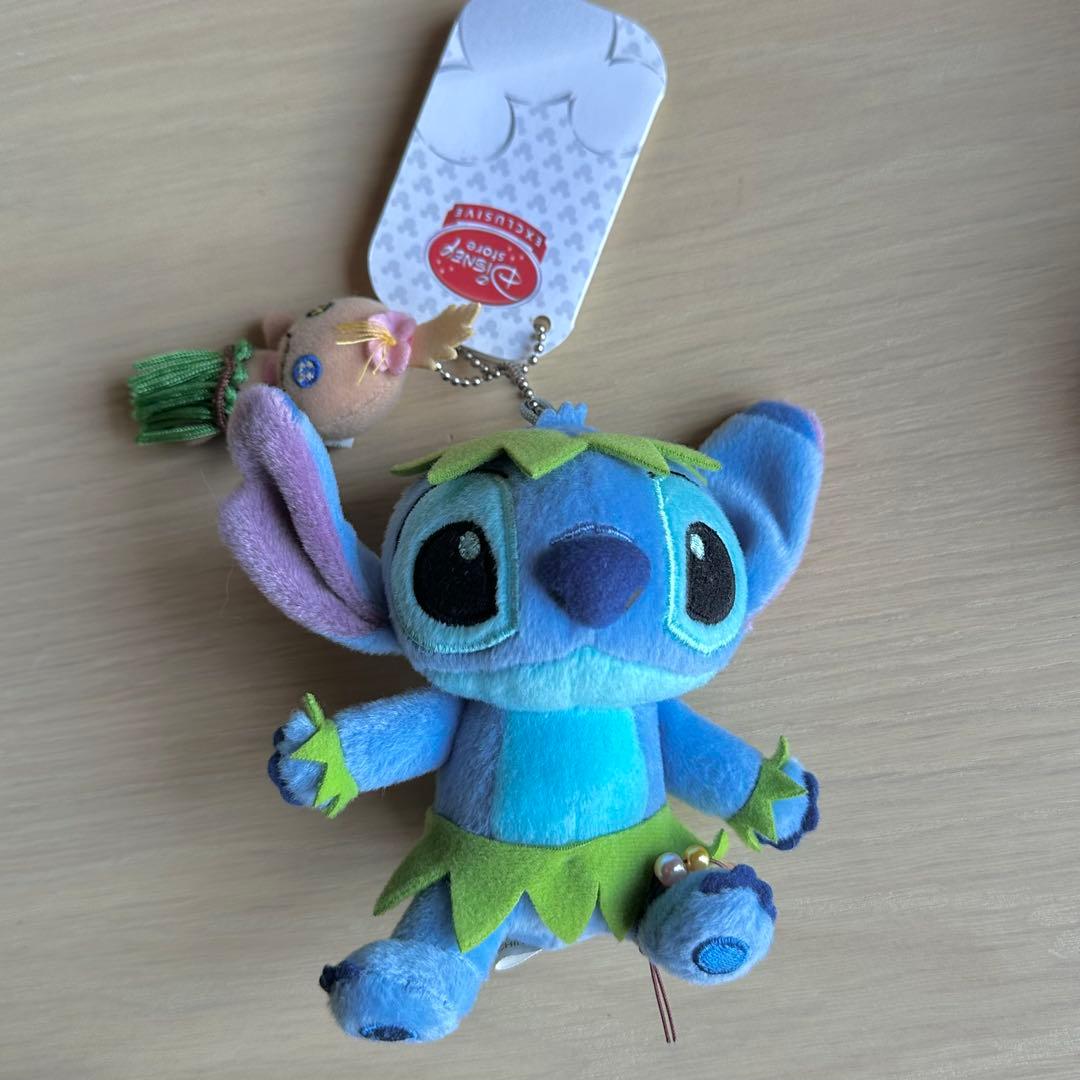 【タグ付き】スティッチ　スクランプ　ぬいぐるみ　キーチェーン　ハワイアン