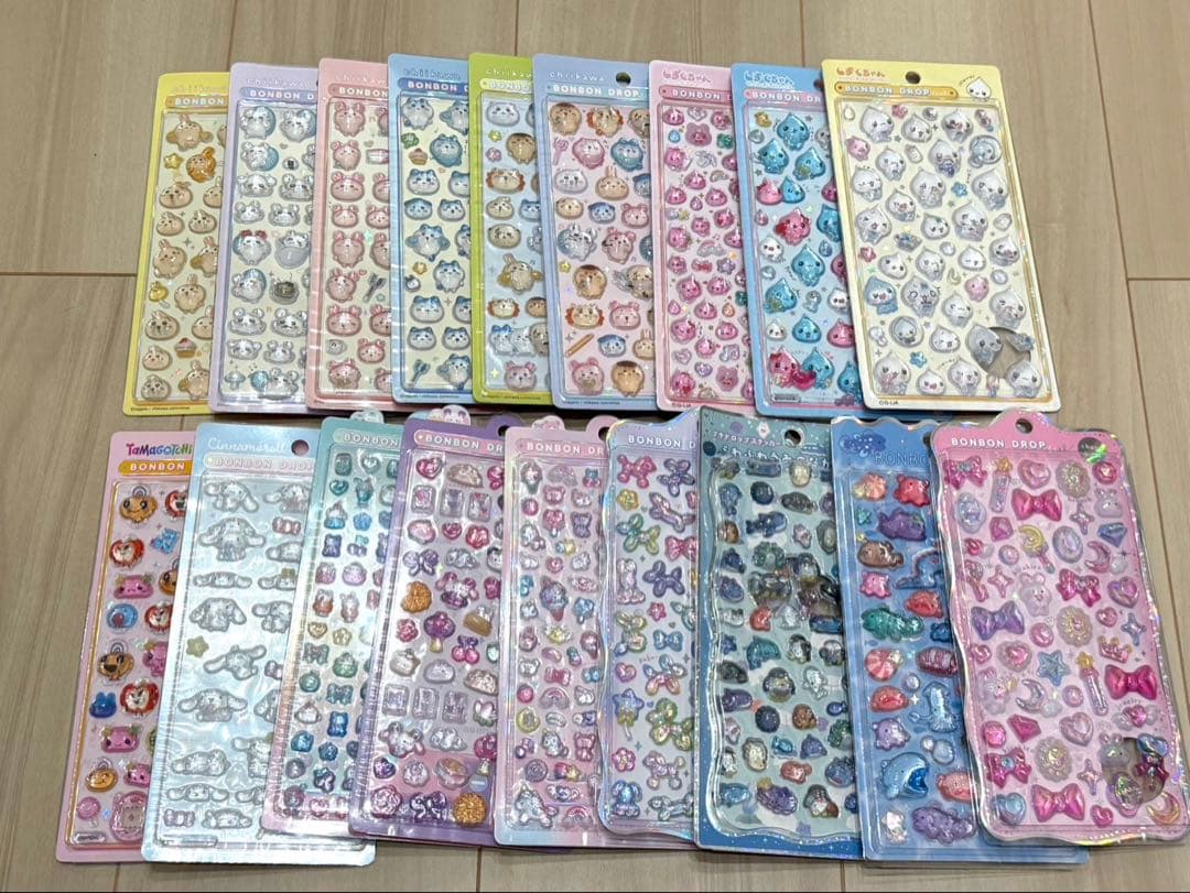 ボンボンドロップシール、おはじきシール、うるちゅるシール、タイルシールまとめ売り