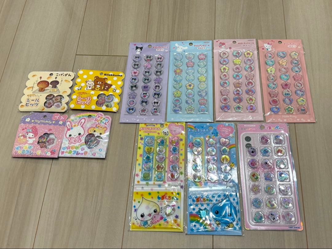 ボンボンドロップシール、おはじきシール、うるちゅるシール、タイルシールまとめ売り